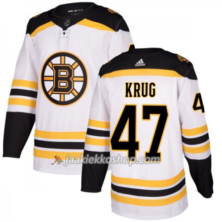 Miehille NHL Boston Bruins Pelipaita Torey Krug 47 Adidas 2017-2018 Valkoinen Authentic